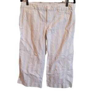 GAP striped wide leg capri pants size 12